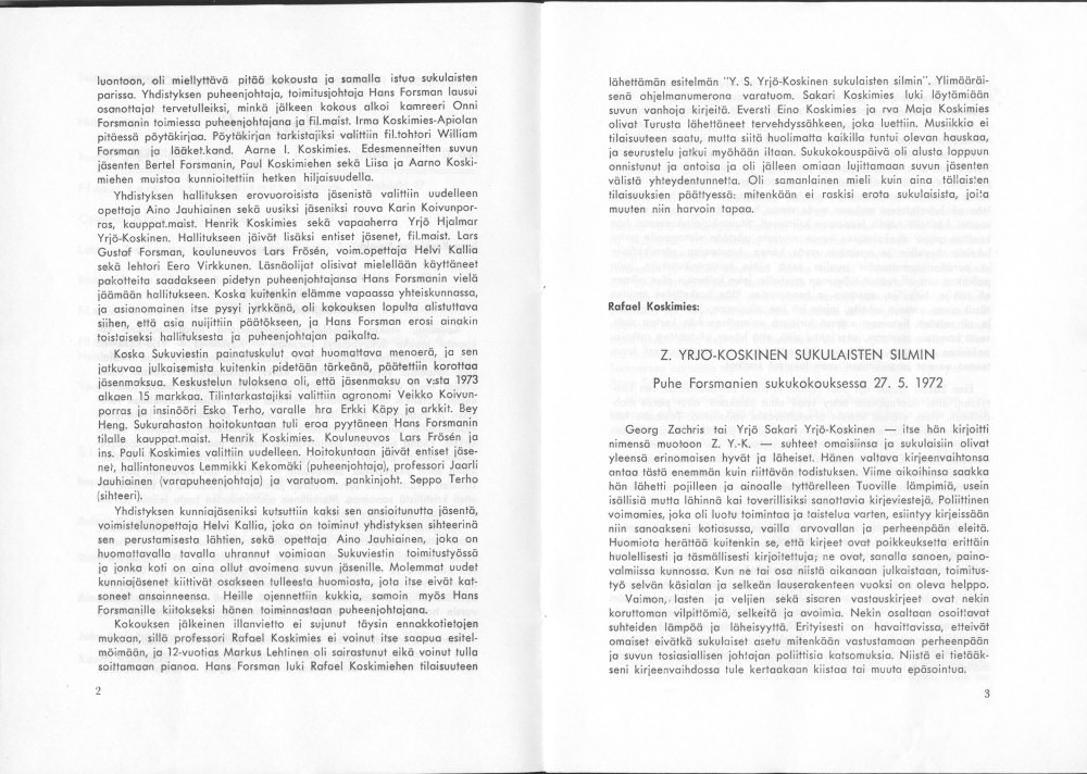 Sukuviesti 32, sivut 2 ja 3