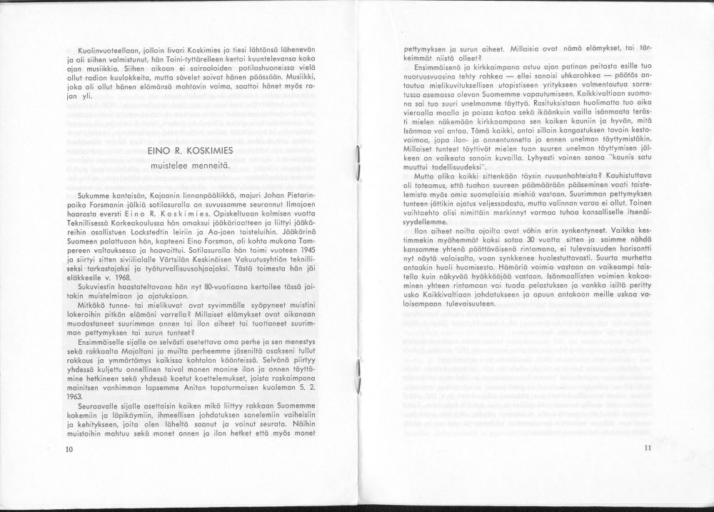 Sukuviesti 33, sivut 10 ja 11