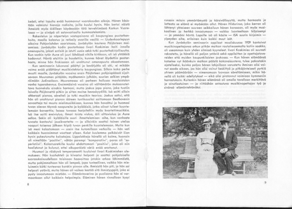 Sukuviesti 33, sivut 8 ja 9