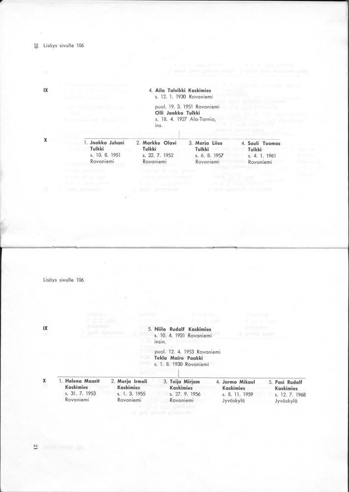 Sukuviesti 34, sivut 20 ja 21