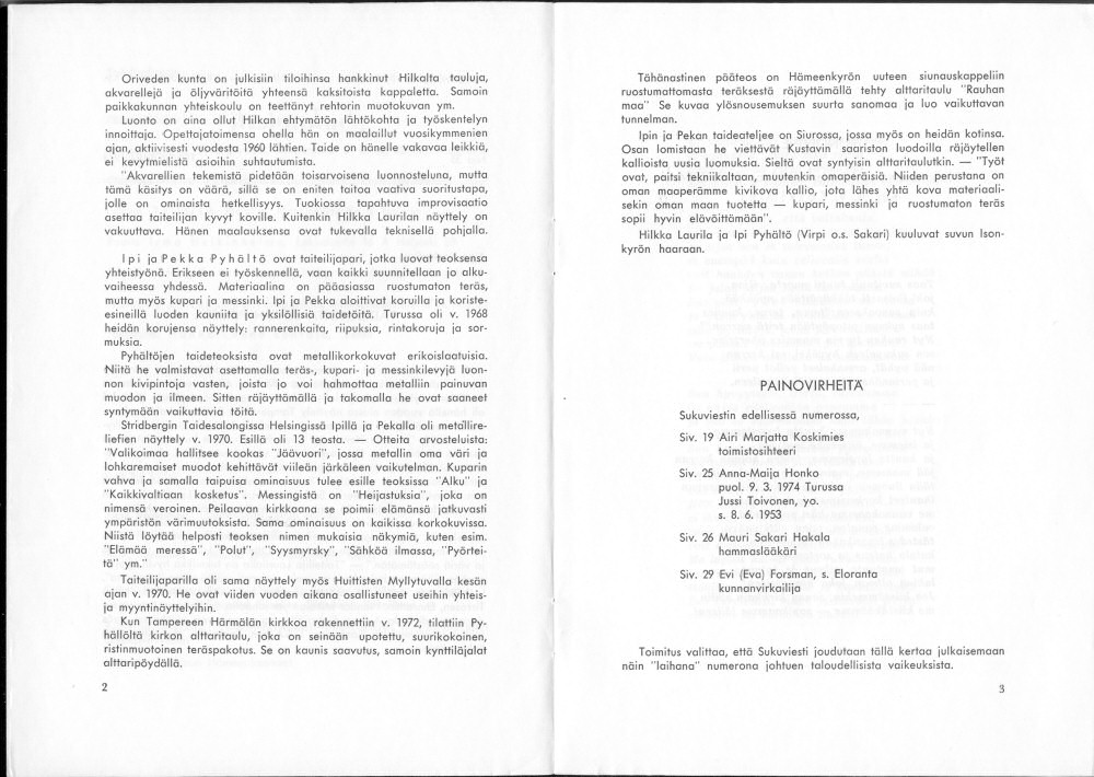 Sukuviesti 35, sivut 2 ja 3