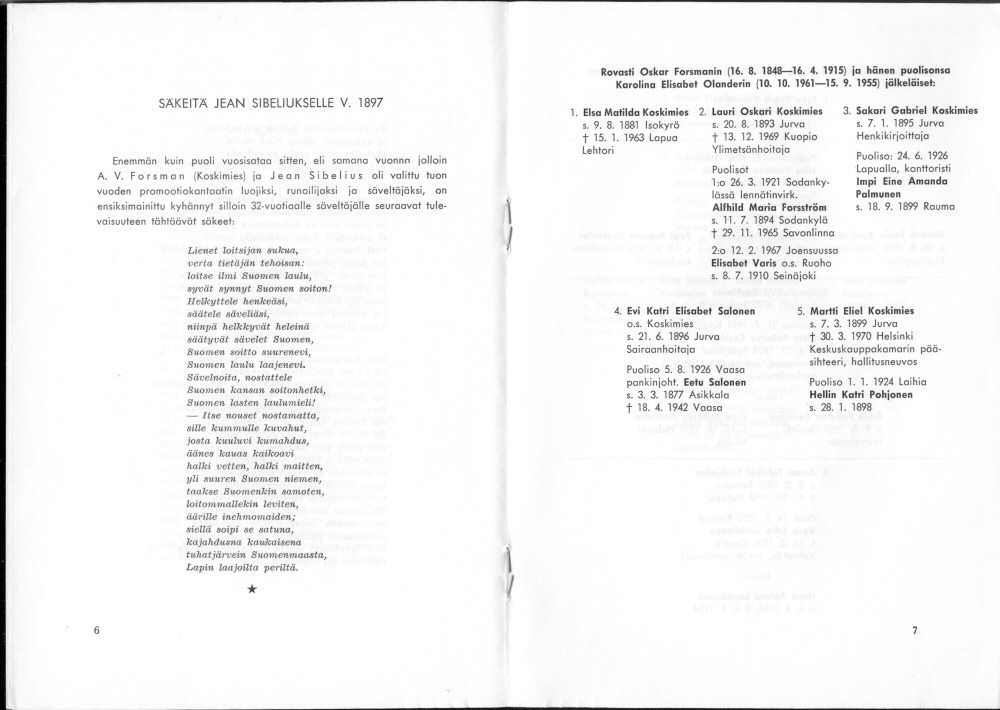 Sukuviesti 35, sivut 6 ja 7