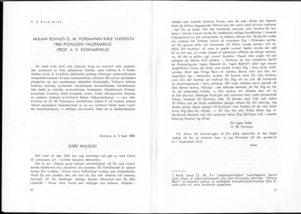 Sukuviesti 36, sivut 16 ja 17