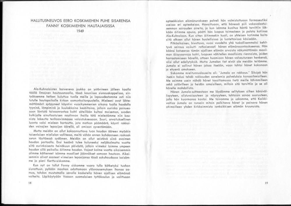 Sukuviesti 36, sivut 18 ja 19