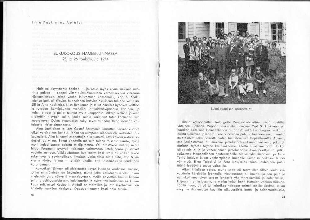 Sukuviesti 36, sivut 20 ja 21