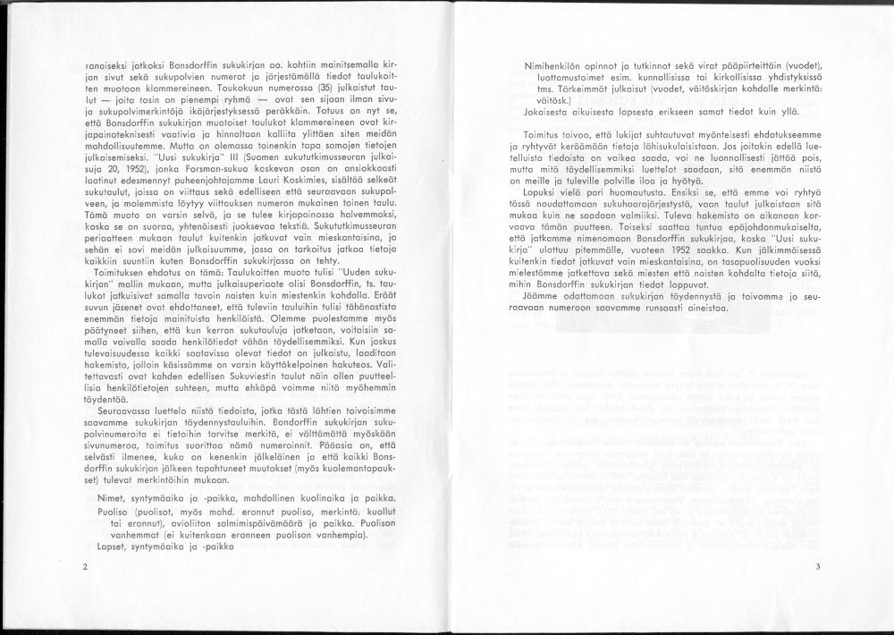 Sukuviesti 36, sivut 2 ja 3