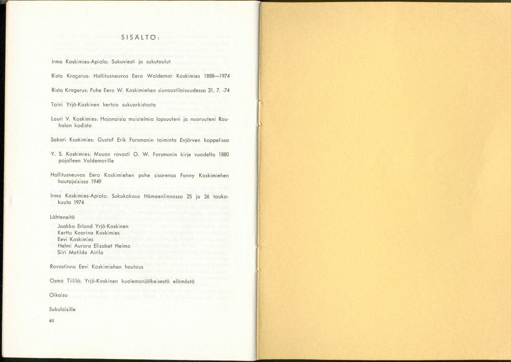 Sukuviesti 36, sivut 40 ja 41
