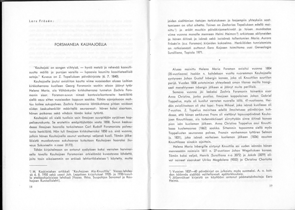 Sukuviesti 37, sivut 18 ja 19