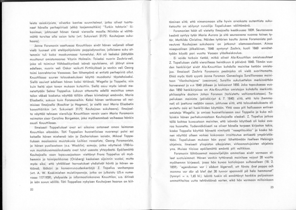 Sukuviesti 37, sivut 22 ja 23