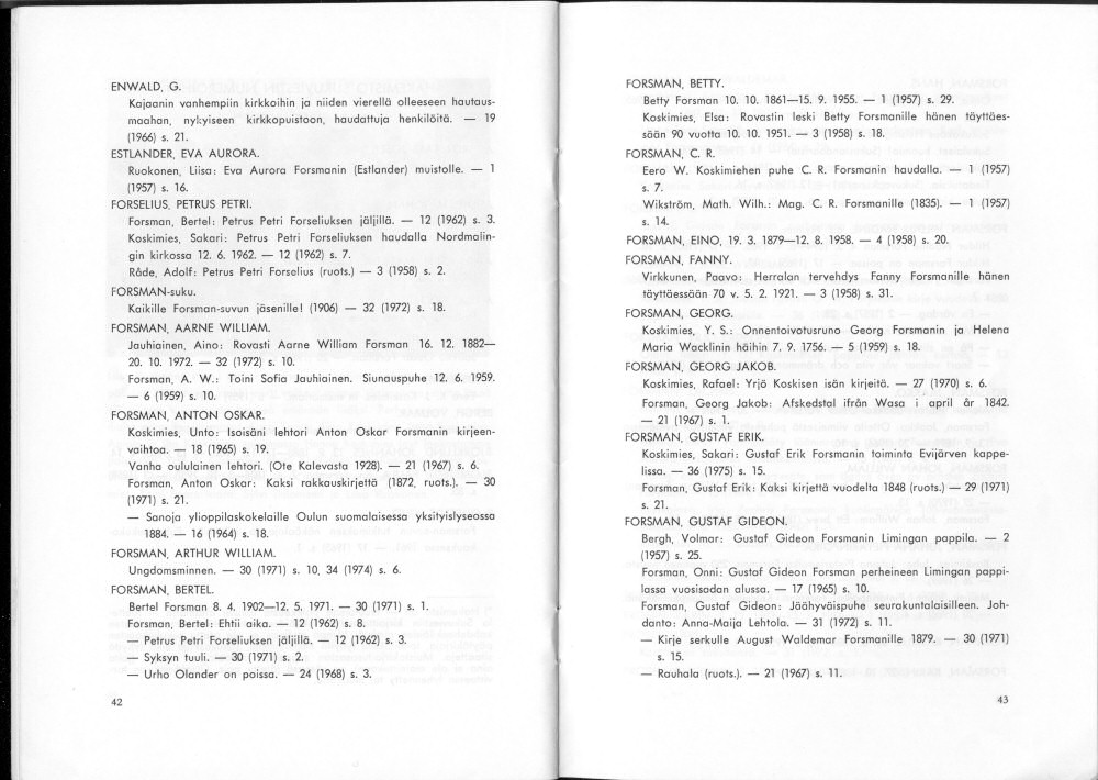 Sukuviesti 37, sivut 42 ja 43