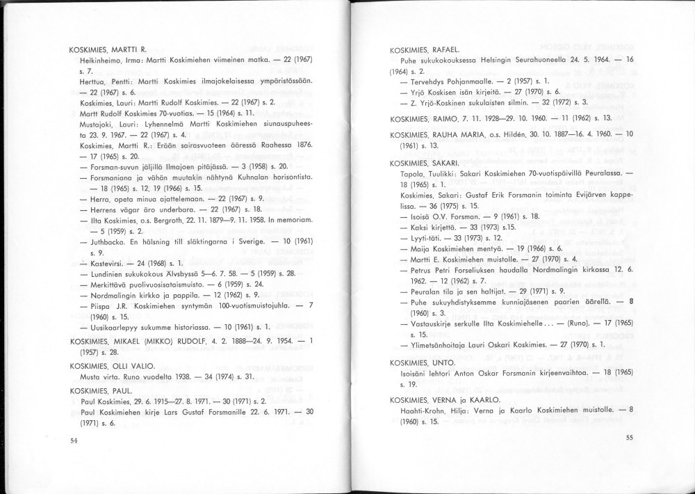 Sukuviesti 37, sivut 54 ja 55