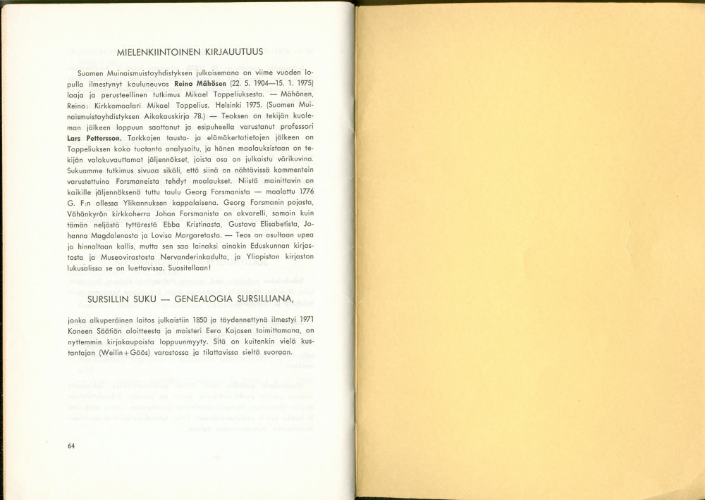 Sukuviesti 37, sivut 64 ja 65