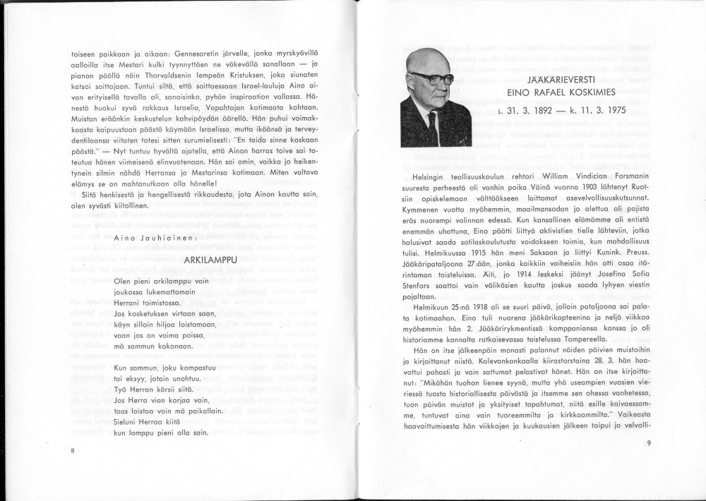 Sukuviesti 37, sivut 8 ja 9