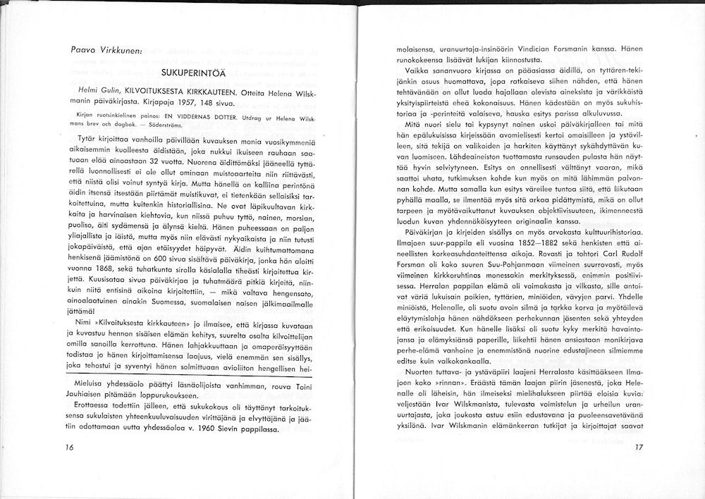 Sukuviesti 4, sivut 16 ja 17