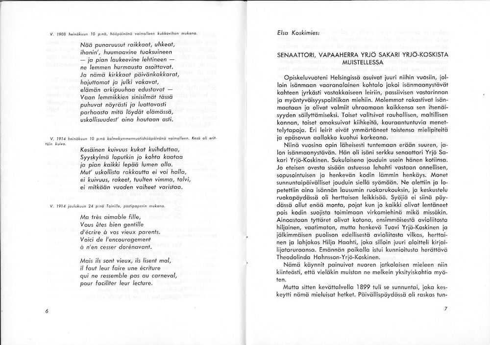 Sukuviesti 4, sivut 6 ja 7