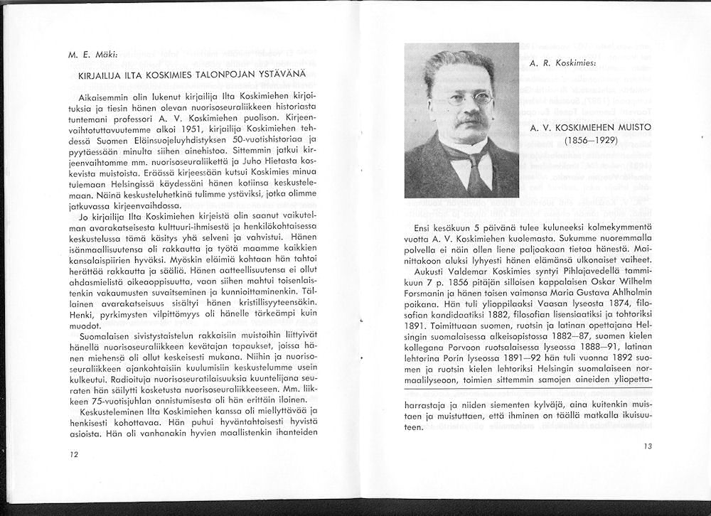 Sukuviesti 5, sivut 12 ja 13