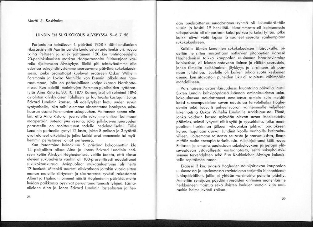 Sukuviesti 5, sivut 28 ja 29
