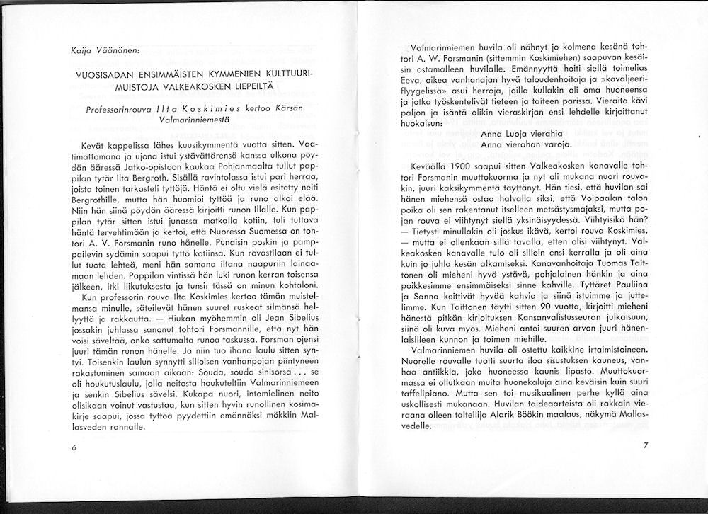 Sukuviesti 5, sivut 6 ja 7