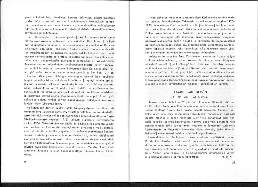 Sukuviesti 6, sivut 22 ja 23