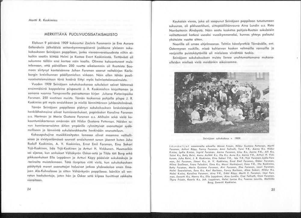 Sukuviesti 6, sivut 24 ja 25