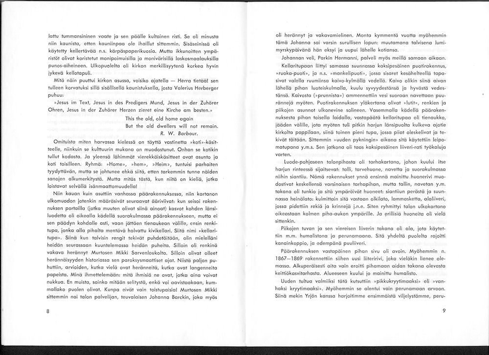 Sukuviesti 7, sivut 8 ja 9