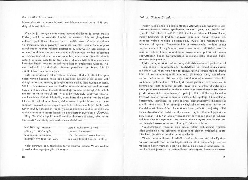 Sukuviesti 8, sivut 10 ja 11