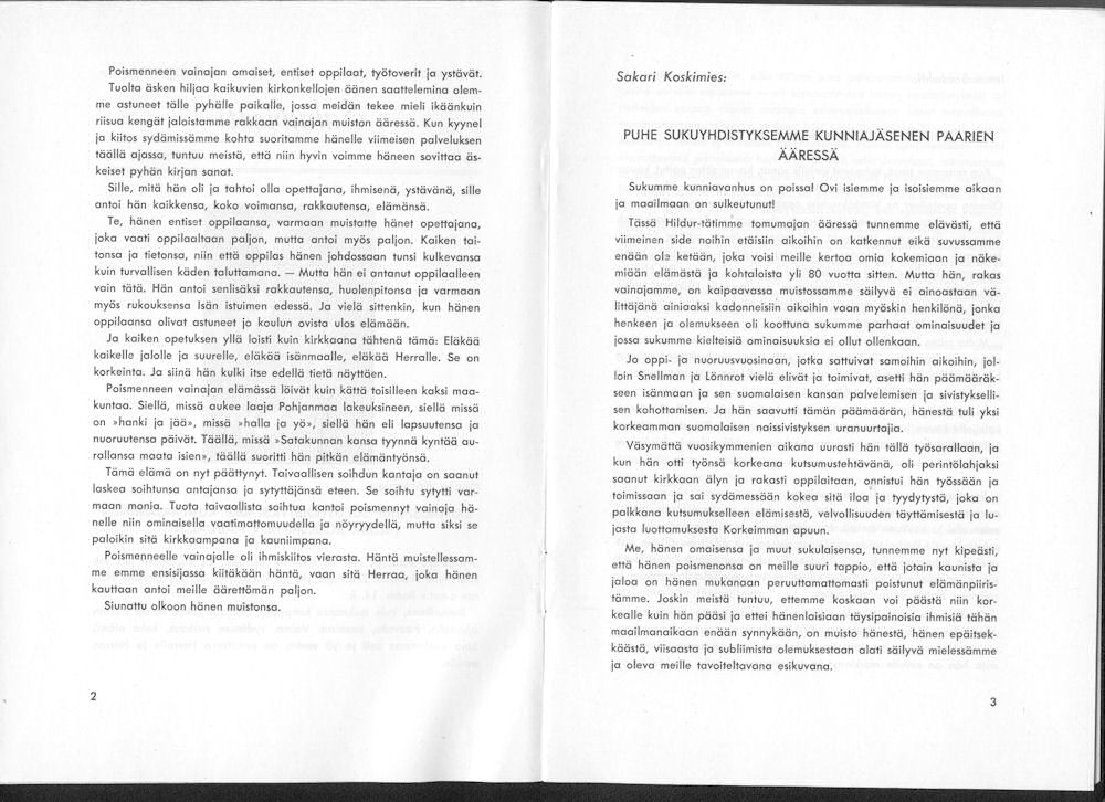 Sukuviesti 8, sivut 2 ja 3