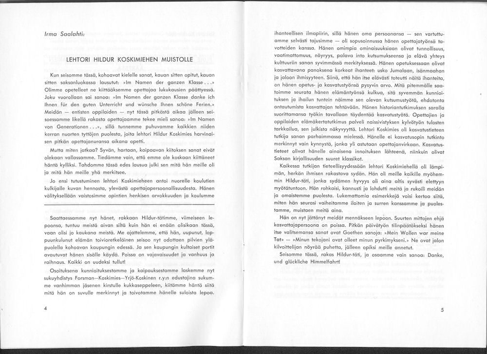 Sukuviesti 8, sivut 4 ja 5