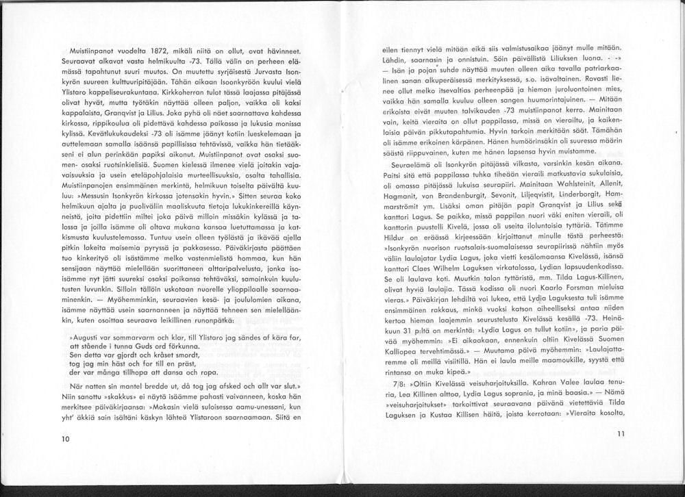 Sukuviesti 9, sivut 10 ja 11