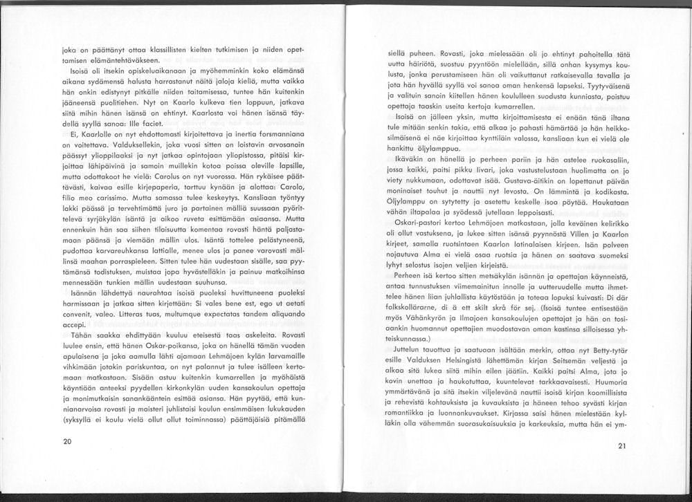 Sukuviesti 9, sivut 20 ja 21