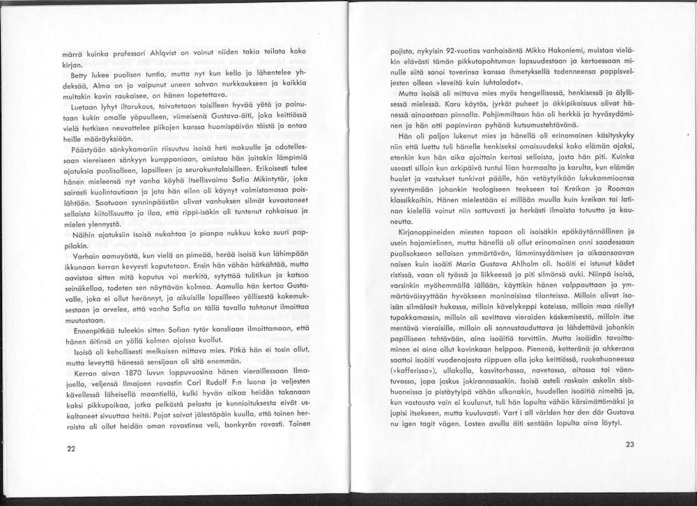 Sukuviesti 9, sivut 22 ja 23