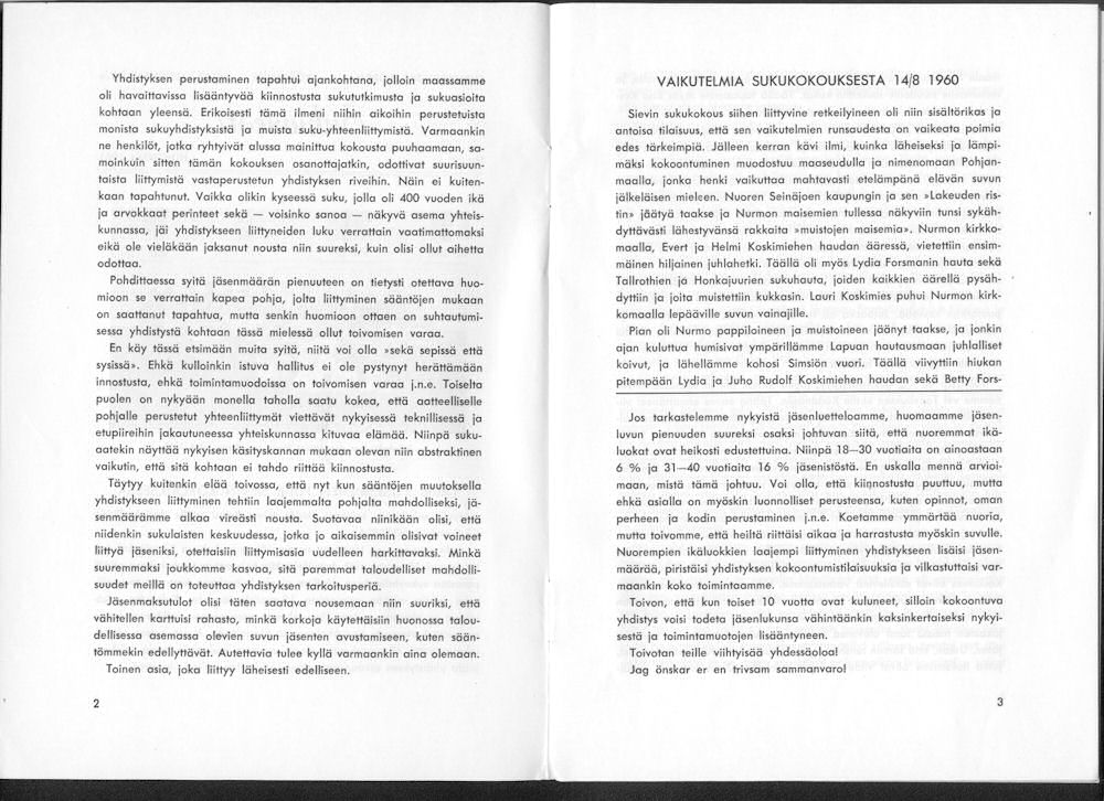 Sukuviesti 9, sivut 2 ja 3